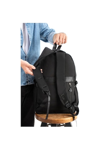 Ventis Unisex Okul Çantası Lise Ortaokul Kalemlikli 2'li Set Sırt Çantası 43 30 Cm Çok Cepli Vnt7-d Siyah