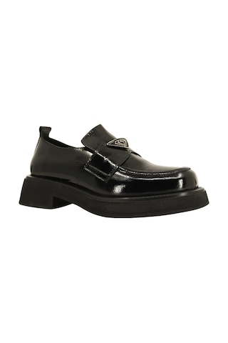 Albini 26100553r Rugan Deri Kadın Loafer Ayakkabı Siyah