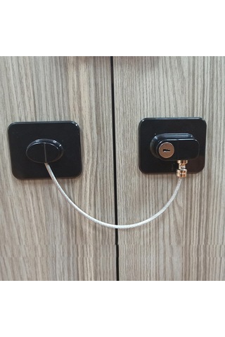 Reedark Bebek Güvenlik Kilidi - Buzdolabı, Dolap Ve Çekmeceler İçin Yapışkanlı Kilit Siyah