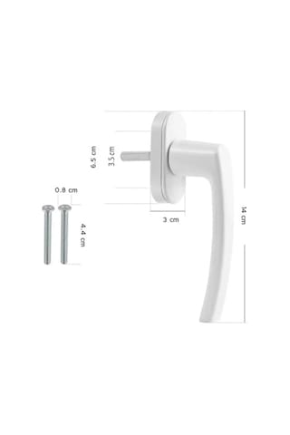 Pvc Pimapen Pencere Kolu Balkon Sürme Kapı Kolu 2, Beyaz Genel