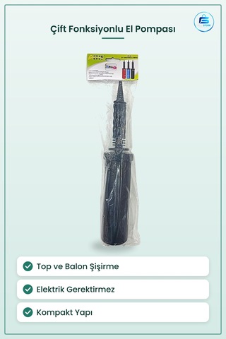 El Pompası Çift Fonksiyonlu Şişirme Kompakt Top Balon Şişirici Su