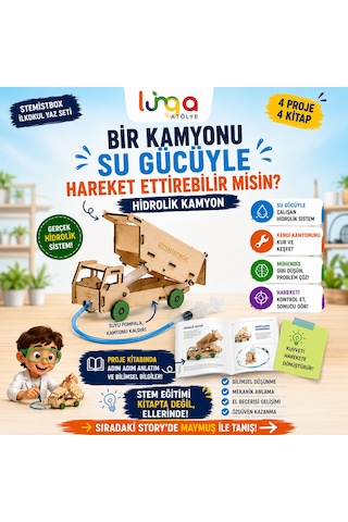 Stemist Box İlkokul Yaz Seti - 4'lü Ahşap Stem Eğitim Seti - Aktivite Kutusu 4'lü Set