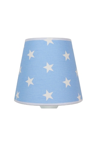 Şenay Aydınlatma Çocuk Odası Konik Kumaş Abajur-Mavi Yıldız Diğer