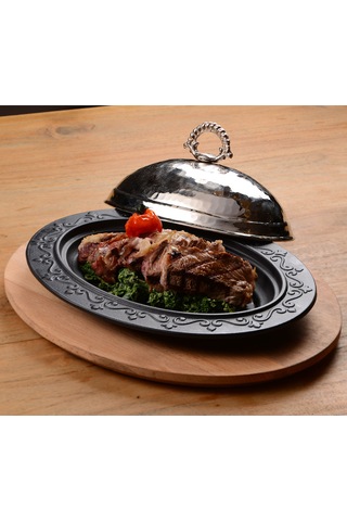 Lava Döküm Oval Döner. Kebap Tabağı. Ölçü 21x16cm.