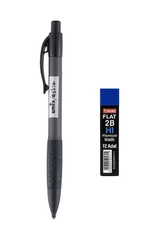 Umix Sınav / Eskiz Versatil Kalem 1.8 X 0.9 Mm Gri + Mikro Kalem Ucu 2b 1.8 Mm