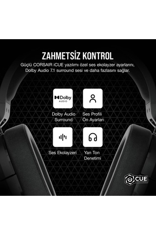 Corsair HS55 Kulak Üstü Oyuncu Kulaklığı