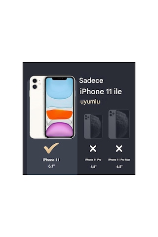 Apple iPhone Uyumlu 11 Şeffaf Magsafe Kılıf Mtl Safe