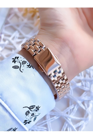 Ferro Rose Gold Renk 3 Atm Suya Dayanıklı Çelik Kordon Özel Tasarım Kadın Kol Saati Bf2720awt