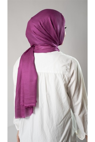 Şarabi İnce Çizgili Şal Viskon Kumaş Bursa Dolama 202111 08 Mor