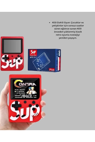 Tv Çıkışlı Mini Retro El Konsolu 400 Oyunlu Diğer