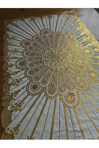 Best Price 34 Dikdörtgen Masa Örtüsü 208266841 Altın Rengi