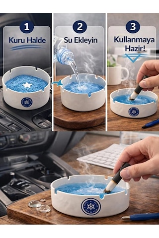 Mucit Home 25 Adet Tek Kullanımlık Kül Tablası Kokusuz Taşınabilir Pratik Jel Küllük Seti Ofis Kafe Ev