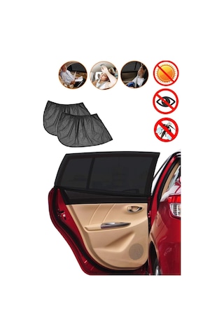 Yan Cam Güneşlik Perde Oto Araç Güneşlik Anne Bebek Emzirme Perdesi 2 Adet Mahremiyet Sağlar