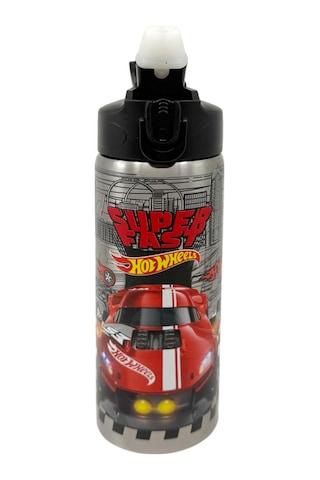 Okul Matarası 3437-hot Wheels Çelik Matara Çok Renkli
