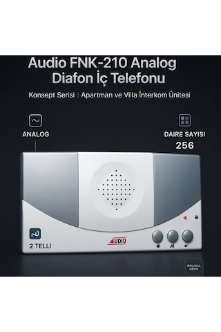 Audio Fnk-210 Analog Diafon İç Telefonu Konsept Serisi Apartman Ve Villa İnterkom Ünitesi