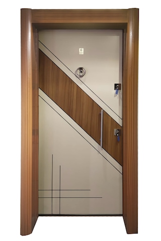 Çelik Kapı Modelleri Eskitme Kasa Düz Model Daire Kapısı Sol 3