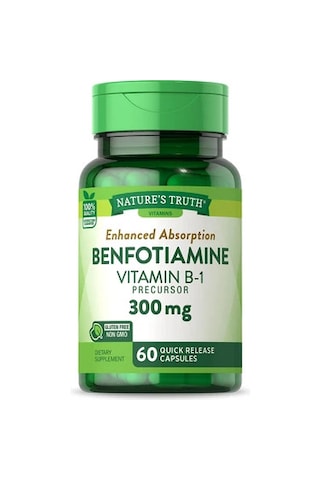 Nature's Truth Benfotiamine Vitamin B1 Precursor 300 Mg 60 Kapsül