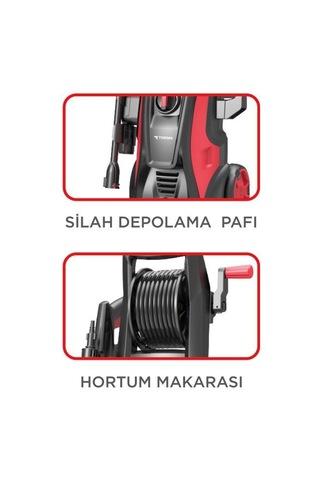 Torima Hpc-01 Sarı Yüksek Basınçlı Oto, Halı, Bahçe Temizleme Ve Yıkama Makinesi 2000w, 150 Bar Sarı