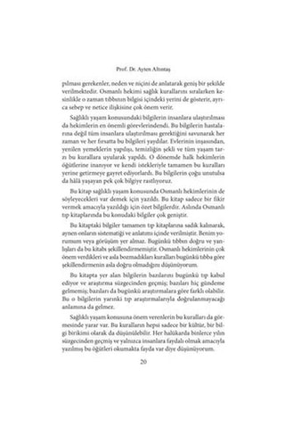 Osmanlı Tıbbında Sağlıklı Yaşam - Ayten Altıntaş - Yediveren Yayınları