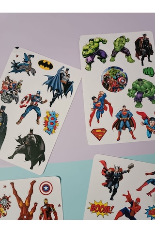 Süper Kahramanlar Hulk Örümcek Adam İronman Etiket Sticker