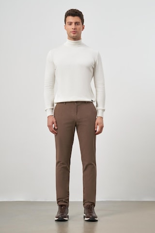 Koyu Vizon Düz Gabardin Slim Fit Casual Pantolon 1003245102 Koyu Vizon