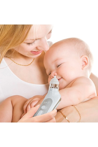 Geeksen Bebekler İçin Otomatik Nazal Aspiratör - 5 Emme Seviyeli, Sessiz, Renkli Işık Ve Yatıştırıcı Müzik, 3 Silikon Uçlu