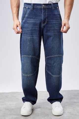 Cedy Denim Cedy Denım Yüksek Kalite Erkek Yüksek Bel Skater Baggy Jeanpantolon C362 Lacıvert