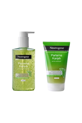 Neutrogena Parlama Karşıtı Peeling ve Temizleme Jeli 2li Set