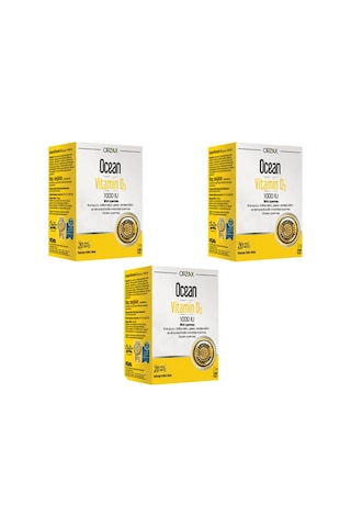 Ocean Vitamin D3 1000 IU Sprey 20 ML 3 Adet