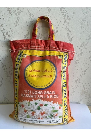Ahmadi Zerrin Rice Uzun İri Taneli Basmati Hint Sella Pirinci 5 KG