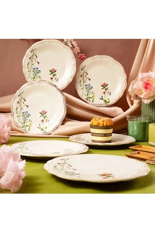 Fecra Doğa 6 Parça Pasta Tabağı Seti