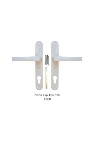 Pimapen Pvc Plastik Kapı Kolu Demirli Yale Beyaz