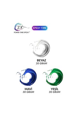 3'lü Opak Transparan Sıvı Pigment Boya Seti Epoksi Için Ocean / 3 Adet Epoksi Boyası/ Deniz