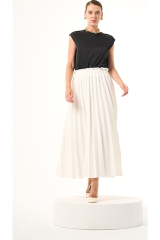 Bsc Pliseli Ekru Etek 001