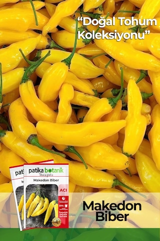 Patika Botanik 200 Adet Makedon Biber Tohumu Sarı, Turşuluk