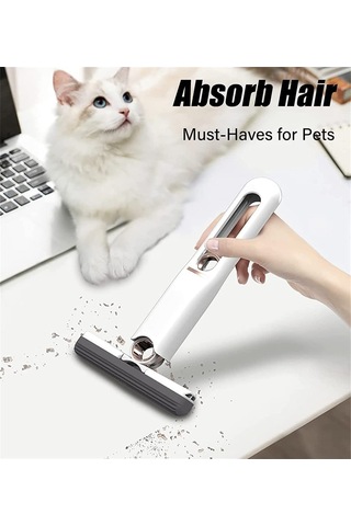 Geeksen Eko Pamuk Uçlu El Tutulu Mini Mop Seti - 2 Değiştirme Başlığıyla, Kolay Dehidrasyonlu, Taşınabilir Temizlik Aleti