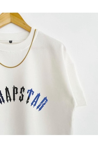 Altamira Unisex Trapstar Baskılı Oversize Bisiklet Yaka Kısa Kollu Pamuklu T-shirt 001
