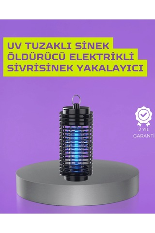 Hubrendy Tekno Kapalı Ve Açık Alanlarda Etkili Elektrikli Sivrisinek Katili Uv Işıklı Tuzak