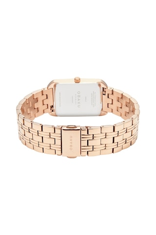 Obaku Denmark V293lxvısv Quartz Çelik Rose Beyaz Kadran 24 Mm Kadın Kol Saati Gri