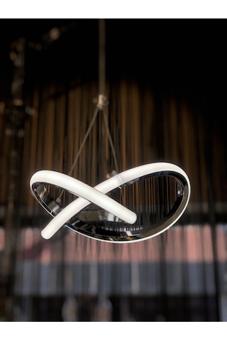 Burenze Modern Tekli Sarkıt Power Led Avize Krom Beyaz Işık Ledli Avize -burenze152 Krom