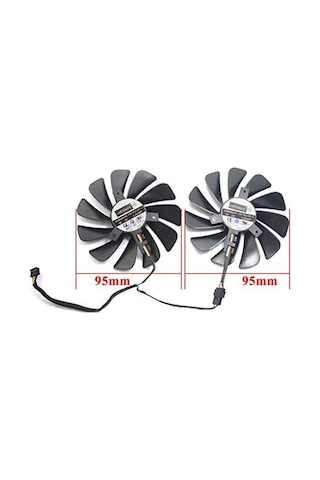 Xfx 2 Adet 95 Mm Fdc10u12s9-c Cf1010u12s Soğutucu Fan Xfx Amd Radeon Rx 580 590 Rx580 Rx590 Görüntü Kartı Soğutma Fanı İçin Değiştirin