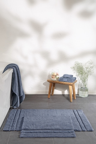 Yataş Bedding Felicia Banyo Paspası Seti - İndigo (50x60 cm + 60x100 cm) Indigo