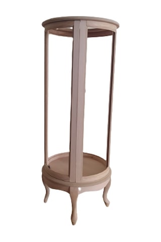 Bengimobilya Gümüşlük Yuvarlak Model 90 Cm Ham Kayın Lükens Aslan Ayak İtinal