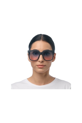 Okkia Roma Unisex Güneş Gözlüğü Siyah / Lens: Mavi/pembe Gradyan Siyah