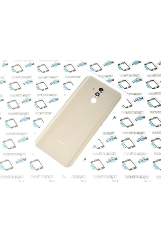 Tkgz - Mate 20 Lite Arka Pil Batarya Kapağı (Cam Kamera) Gold