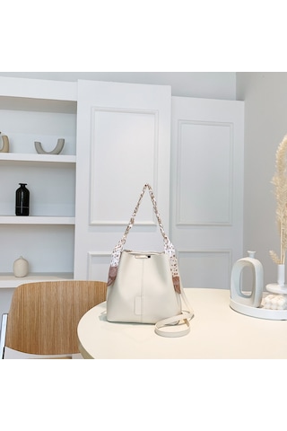 Kadın Günlük Seyahat Çantası, Kadın El Çantası, Postacı Çantası, Su Geçirmez Kadın El Çantası, Pu Deri Üniversite Tarzı Alışveriş Çantası Beyaz Diğer