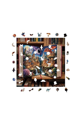 Ahşap Puzzle Yetişkin - Masal Kapısı - 353 Parça, 29 X 29 Cm - Yapıştırıcı Folyo Dahil - Benzersiz Şekilli Pa