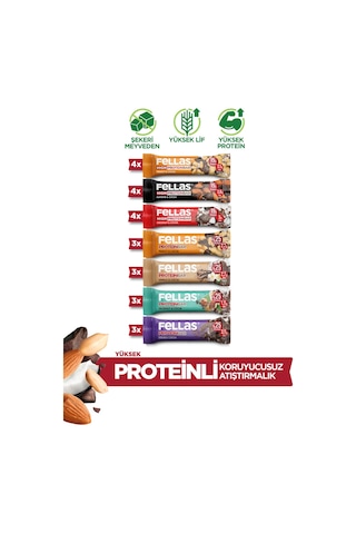 Fellas 24 Adet Protein Bar Süper Karma Kutu