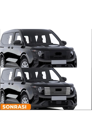 Ford Courier Krom Ön Panjur, 8 Parça 2023 Ve Üzeri 304 Paslanmaz