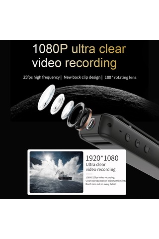 Monyee Cs05 1080p Wi-fi Bağlantılı Gece Görüşlü Mini Kamera, 180 Dönebilir Lens, Bisiklet Montajı Dahil